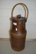 Small copper milk churn, 40cm high