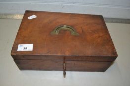 19th Century rectangular mahogany box, 28cm wide