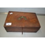 19th Century rectangular mahogany box, 28cm wide