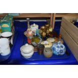 Mixed Lot: Trinket boxes, pomanders candlesticks etc