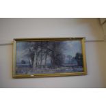 Gilt framed print, rural scene