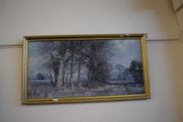 Gilt framed print, rural scene