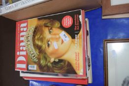 Quantity of books relating to Princess Diana