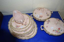 Quantity of Johnson Bros floral decorated dinner wares