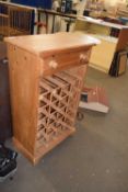 Modern pine wine rack