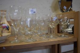 Quantity of assorted drinking glasses