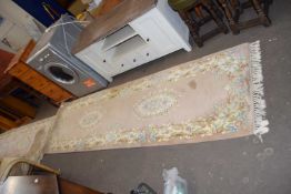 Pair of modern Chinese floral runner carpets
