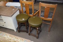 Pair of small bar stools