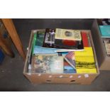 Box of assorted travel related and other books