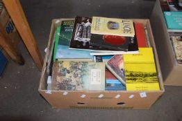 Box of assorted travel related and other books