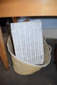 Moses basket and other wicker ware