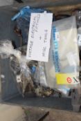 Box of vintage electrical fittings and assorted tools
