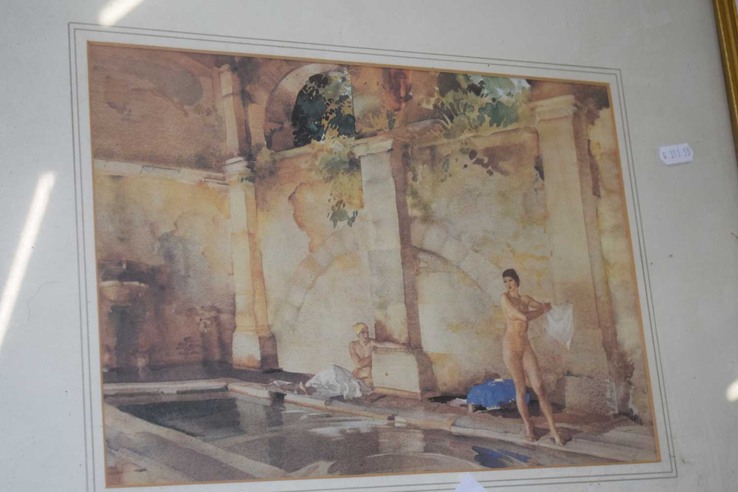 After Russell Flint, ladies bathing, print, framed and glazed