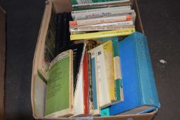 Box of assorted books to include Agatha Christie paper backs and others