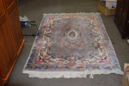 Chinese wool floor rug, 185 x 125cm