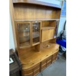 Nathan teak lounge display cabinet with drawer and cupboard base