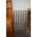 Iron and wood wine rack, 115cm high