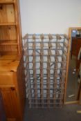 Iron and wood wine rack, 115cm high