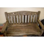 Wooden garden bench