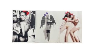 A trio of DEATH NYC A4 limited edition art prints, all signed and dated in pencil and with artist'