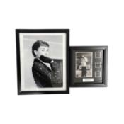 A limited edition presentation frame of Frank Sinatra, featuring 6x4'' black and white photograph