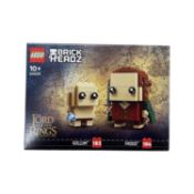 A Lord of the Rings Lego Brickheadz set, 40630, Frodo and Gollum, new in sealed box.