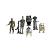 A collection of 1970s/80s Star Wars droid figures by Palitoy, to include@ - C-3PO - R2-D2 - R5-