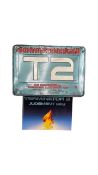 A 1992 Terminator T2 Limited Edition boxed VHS tape tin, with original booklet.