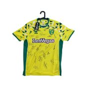 A 2018-2019 Norwich City shirt, signed in black in by various players, to include: - Grant