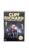 A copy of Cliff Richard's 60th Anniversary Concert on DVD, bearing the signature of Richards in