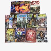 A collection of Star Wars graphic novels and comic books from various series, to include: - The Star