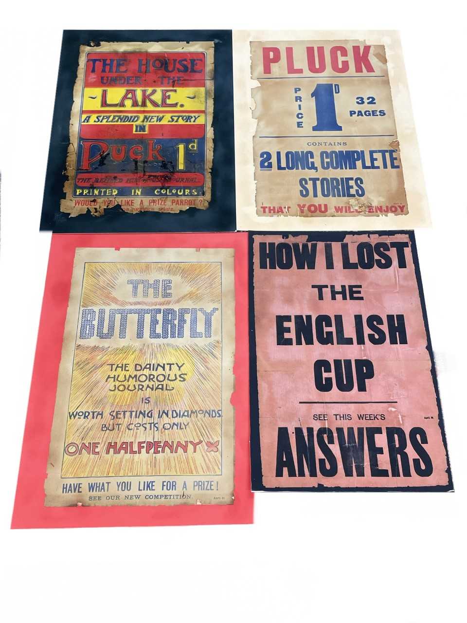 A group of 19th century satyrical magazine posters (mounted), to include: - 'How I Lost The