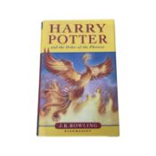A hardbound First Edition copy of Harry Potter and the Order of the Phoenix