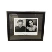 A framed 8x10" black and white photograph featuring The X Files' Mulder and Scully (David Duchovny