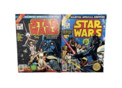 A pair of 1970s Special Edition Marvel Star Wars comic books, Issues 1 and 2