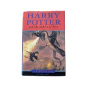A first edition hardbound copy of Harry Potter and the Goblet of Fire, with misprint on page 503