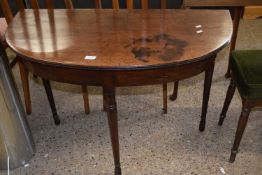 A 19th Century mahogany demi-lune hall table, 100cm wide