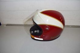 A vintage Velocette helmet
