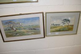 Mabel Oliver-Rae, two studies rural scenes