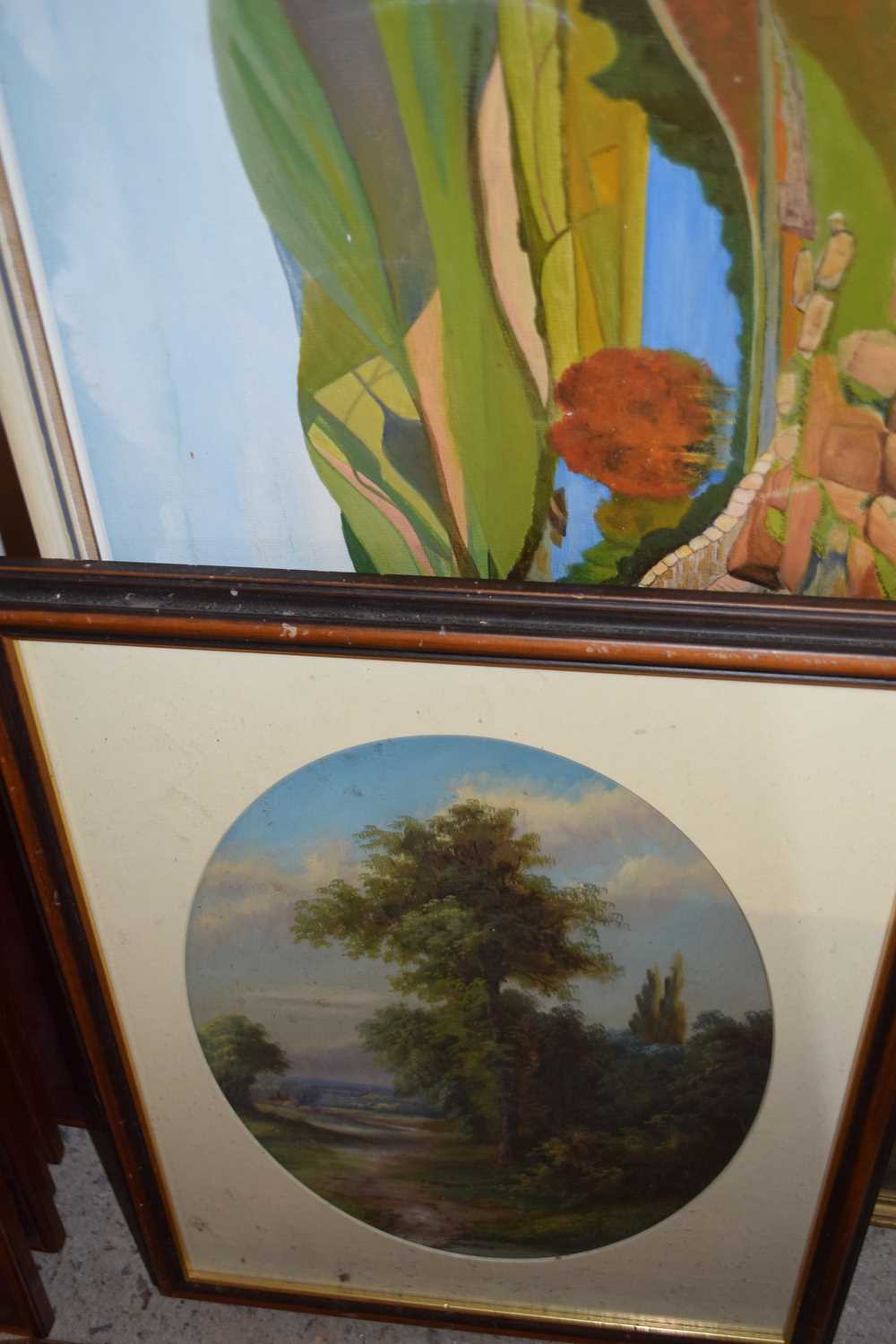 Mixed Lot: Oil on board study of an Upland scene with river and bridge, Stephenson, study of - Image 2 of 4