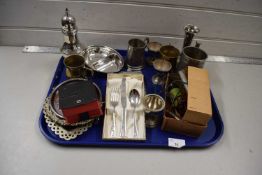 Mixed Lot: Various silver plated wares, small pewter tankard and other items