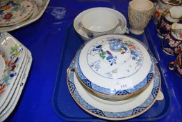 Mixed Lot: Booths Netherlands dinner wares, Crown Devon leaf formed dish and a further vase