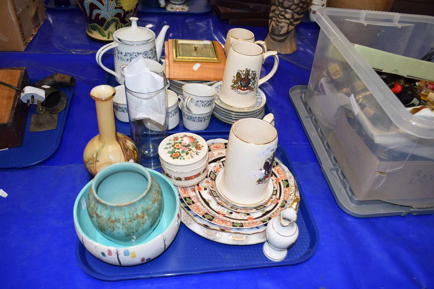 Mixed Lot: Noritaki tea wares, small barometer, various assorted ceramics and glass (two trays)