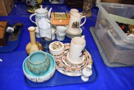 Mixed Lot: Noritaki tea wares, small barometer, various assorted ceramics and glass (two trays)