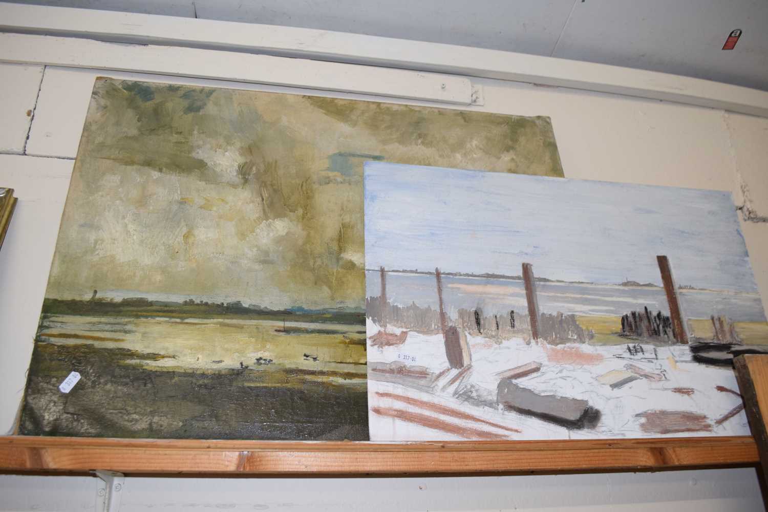 20th Century school Manningtree Stour Valley, Sunday 10th June 1962, oil on canvas, unsigned