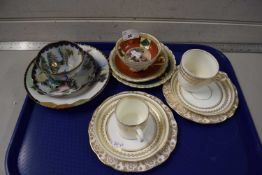 Mixed Lot: Transfer printed Vienna cup, saucer and plate plus other assorted tea wares