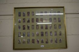 Wills Cigarettes, a framed group of cigarette cards from the English Period Costume Series