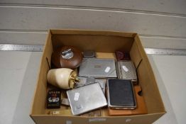Collection of assorted cigarette lighters and cigarette cases