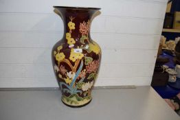 A modern Oriental floral decorated vase