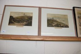 Two coloured prints, The Lighthouse, Cromer and Cromer from the East Cliff